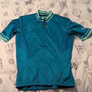 Castelli Blue Cycling Jersey with Striped Trim